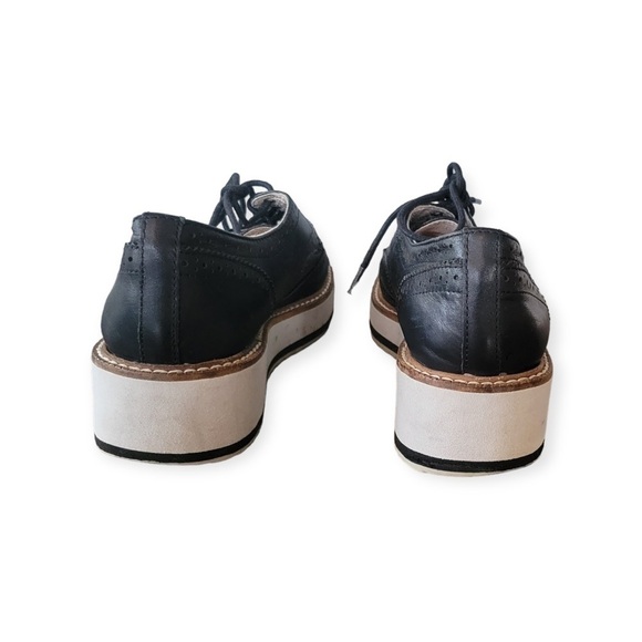 Shelly's London shoes lace up black white size 6.5 - Picture 6 of 7